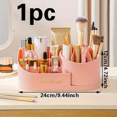 Rotating Makeup Box Cosmetic Storage Brush Holder Skincare Products Rack