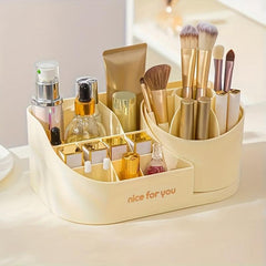 Rotating Makeup Box Cosmetic Storage Brush Holder Skincare Products Rack
