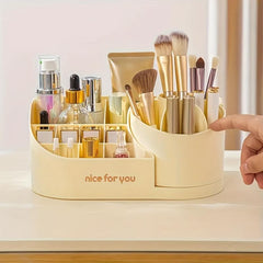 Rotating Makeup Box Cosmetic Storage Brush Holder Skincare Products Rack