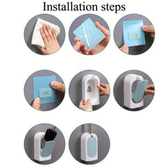 Wall Mounted Toilet Brush and Holder Set for Easy Bathroom Cleaning