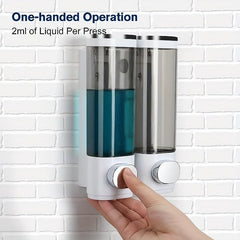 Wall-mounted Soap Dispenser 300ml Manual Press Hand Sanitizer for Bathroom Hotel