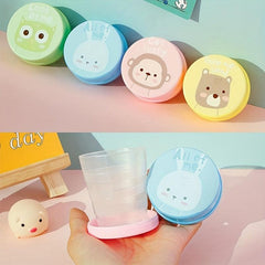 Portable Collapsible Water Cup With Cartoon Lid
