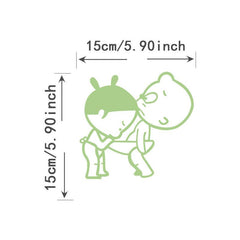 Luminous Toilet Lid Decal Self Adhesive Sticker for Bathroom Decor