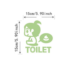 Luminous Toilet Lid Decal Self Adhesive Sticker for Bathroom Decor