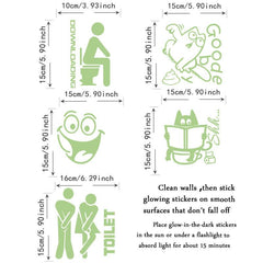 Luminous Toilet Lid Decal Self Adhesive Sticker for Bathroom Decor