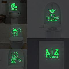 Luminous Toilet Lid Decal Self Adhesive Sticker for Bathroom Decor