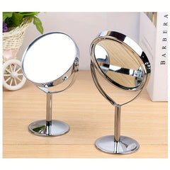 Metal Round Double-sided Vanity Mirror Rotatable 1 2 Magnifying Glass