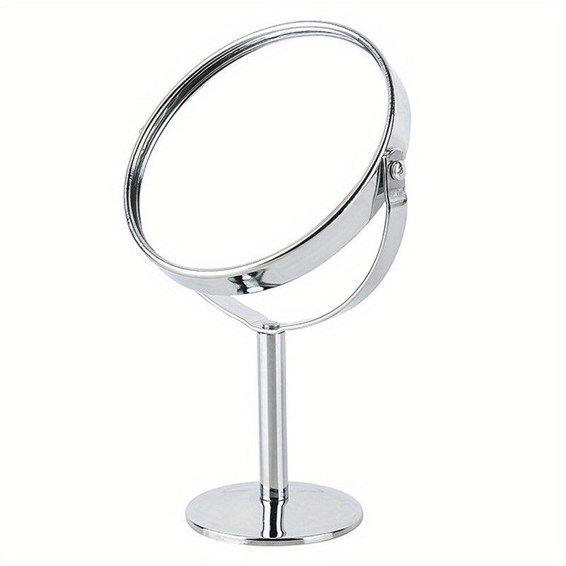 Metal Round Double-sided Vanity Mirror Rotatable 1 2 Magnifying Glass