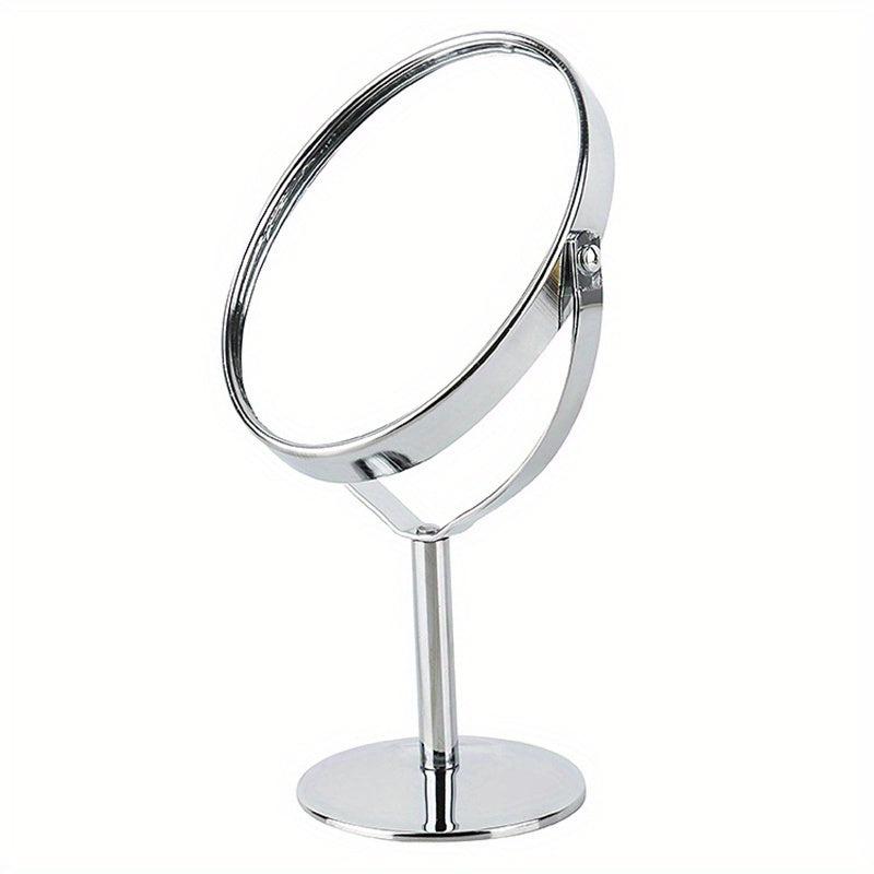 Metal Round Double-sided Vanity Mirror Rotatable 1 2 Magnifying Glass