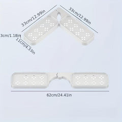 Corner Bathroom Storage Rack Plastic Bathroom Tray Foldable