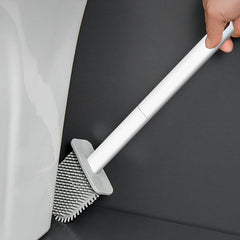 Silicone Toilet Brush with Long Handle and Holder Box