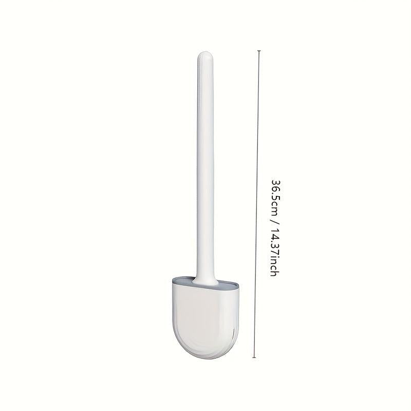 Silicone Toilet Brush with Long Handle and Holder Box