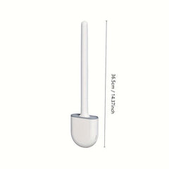 Silicone Toilet Brush with Long Handle and Holder Box