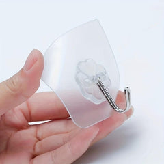 10pcs Seamless Adhesive Hook Bathroom Wall Hanging
