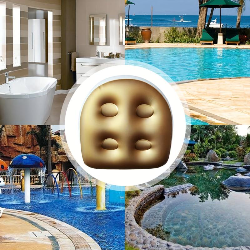 2in1 Golden Tubs Back Pad Pillow Inflatable & Water Filled Spa Hot Tub Booster