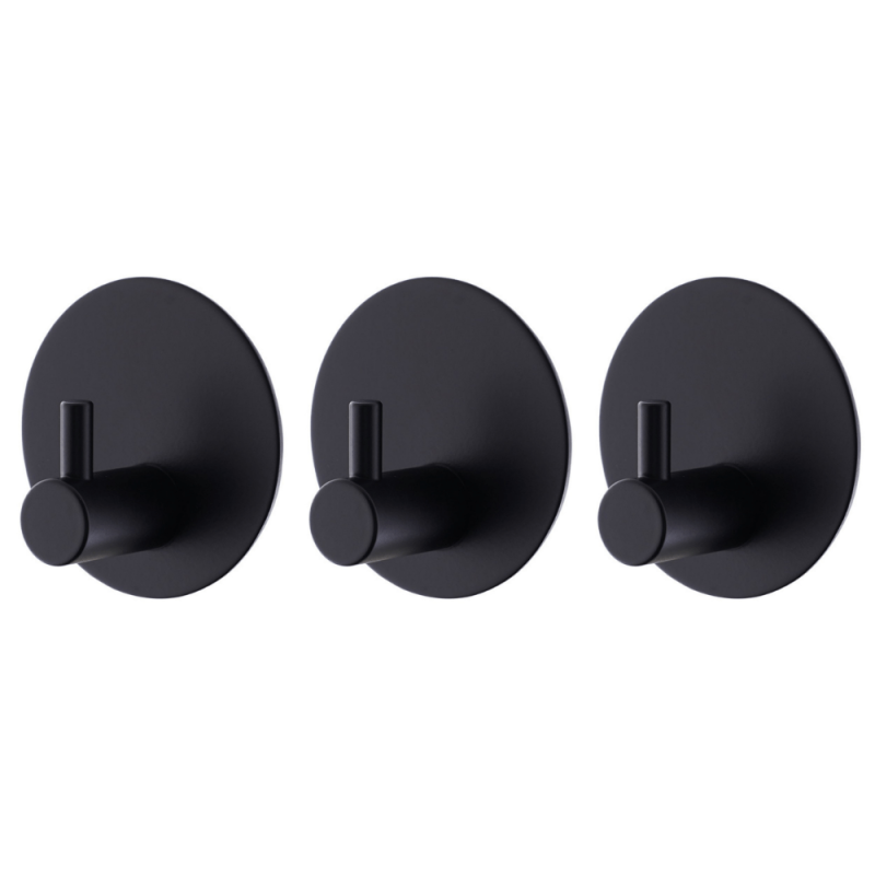 5pcs Stainless Steel Wall Adhesive Hooks Round Robe Towel Hook