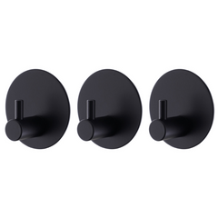 5pcs Stainless Steel Wall Adhesive Hooks Round Robe Towel Hook