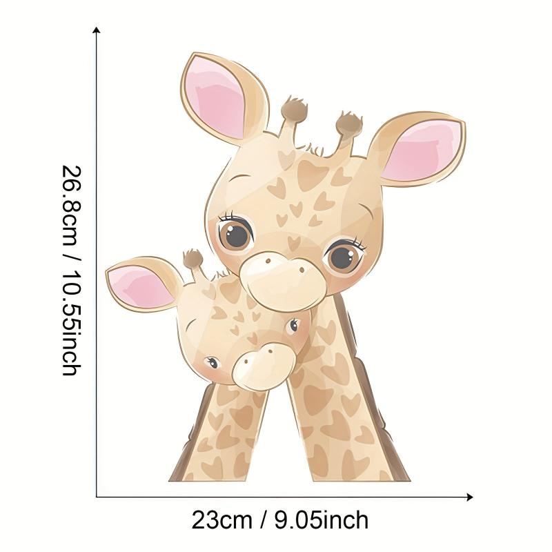 Funny Giraffe Toilet Decal Self Adhesive Waterproof Cover Sticker