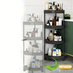 4-layer Ladder Rack Bathroom Storage with Wheels