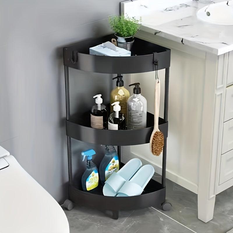 4-layer Ladder Rack Bathroom Storage with Wheels