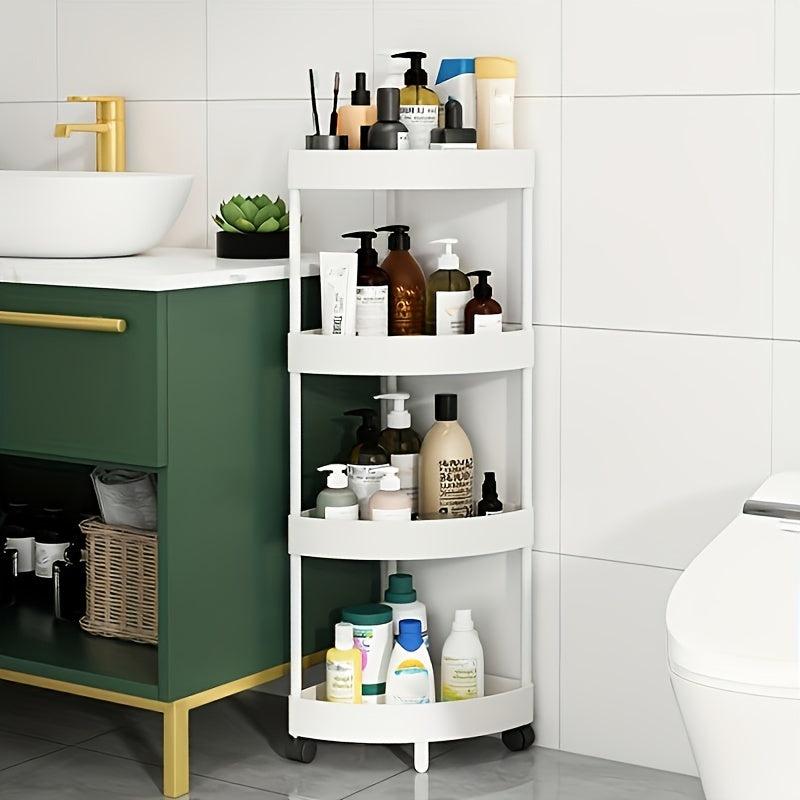 4-layer Ladder Rack Bathroom Storage with Wheels