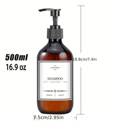 3pcs Plastic Shampoo Dispenser Bottles Set Countertop Lotion Bottle With Pump