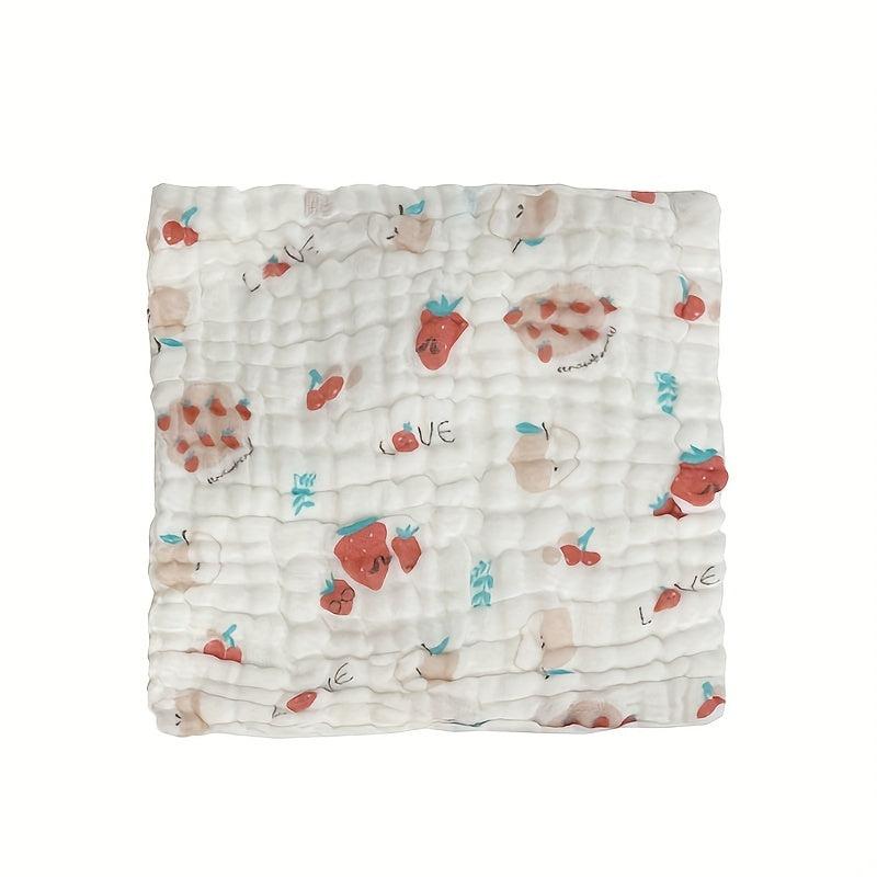 5pcs Baby Muslin Square Towel - Soft Cotton Burp Cloths for Newborns