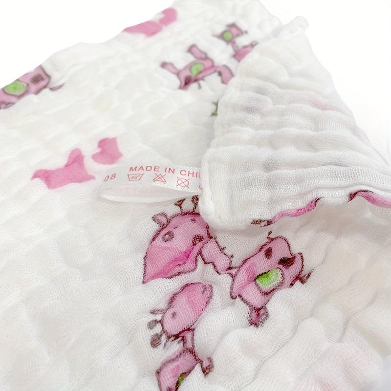 5pcs Baby Muslin Square Towel - Soft Cotton Burp Cloths for Newborns