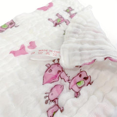 5pcs Baby Muslin Square Towel - Soft Cotton Burp Cloths for Newborns