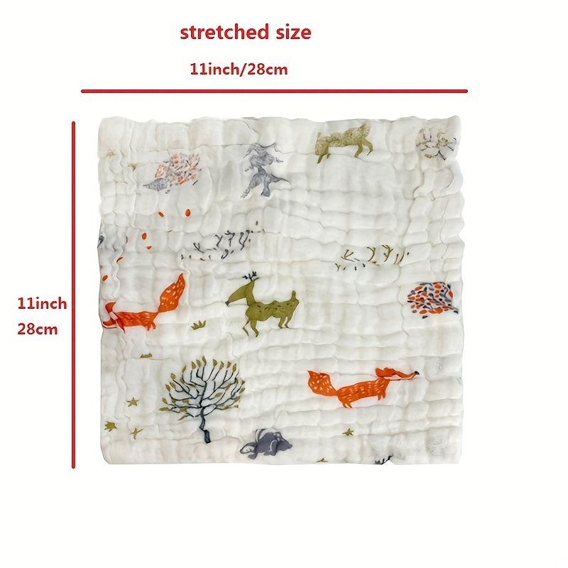 5pcs Baby Muslin Square Towel - Soft Cotton Burp Cloths for Newborns