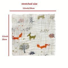5pcs Baby Muslin Square Towel - Soft Cotton Burp Cloths for Newborns