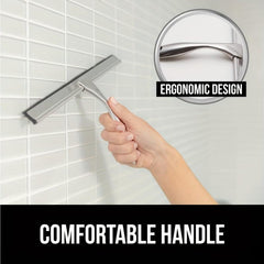 Stainless Steel Shower Squeegee Glass Cleaner Window Wiper