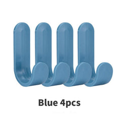 4pcs Wall Organizer Hook Door Back Hanger Bathroom Towel Rack Shelf Bathroom Acc