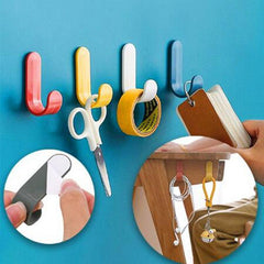 4pcs Wall Organizer Hook Door Back Hanger Bathroom Towel Rack Shelf Bathroom Acc