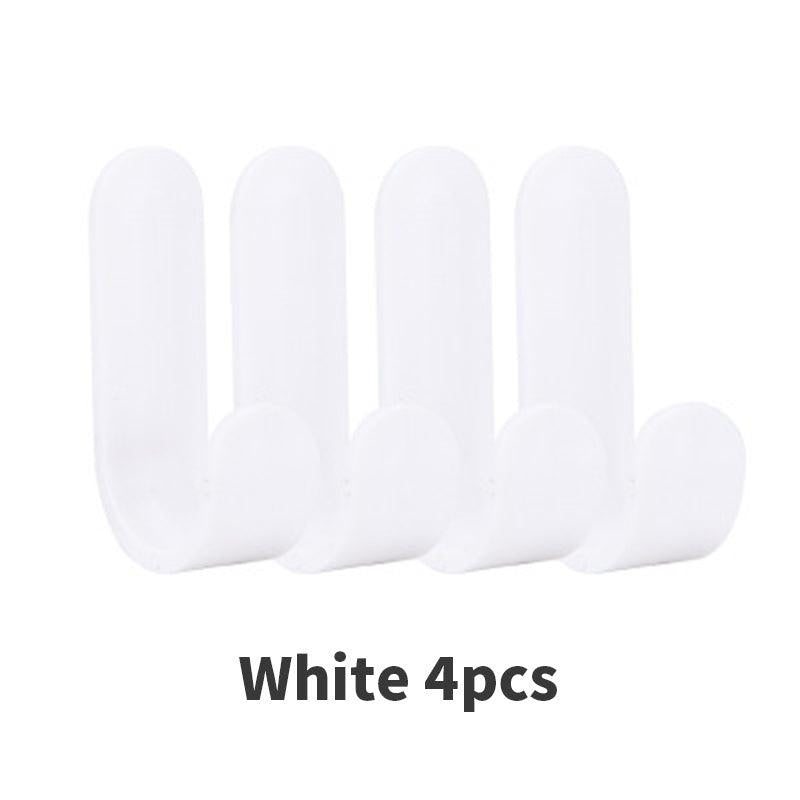 4pcs Wall Organizer Hook Door Back Hanger Bathroom Towel Rack Shelf Bathroom Acc