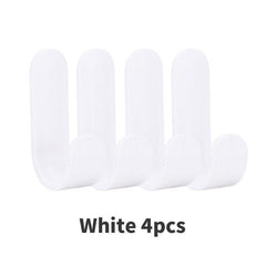 4pcs Wall Organizer Hook Door Back Hanger Bathroom Towel Rack Shelf Bathroom Acc