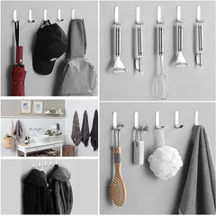 4pcs Wall Organizer Hook Door Back Hanger Bathroom Towel Rack Shelf Bathroom Acc