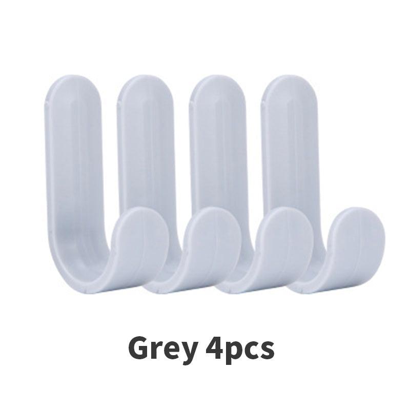 4pcs Wall Organizer Hook Door Back Hanger Bathroom Towel Rack Shelf Bathroom Acc