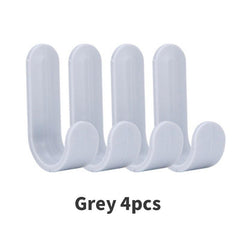 4pcs Wall Organizer Hook Door Back Hanger Bathroom Towel Rack Shelf Bathroom Acc