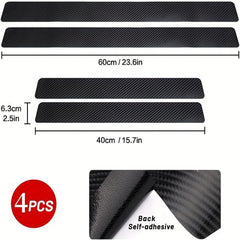 4pcs Car Door Sill Plate Protectors Anti Step Strip Scratch St