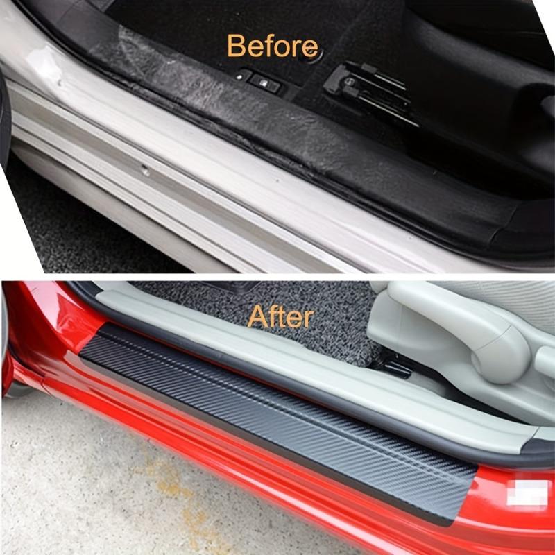 4pcs Car Door Sill Plate Protectors Anti Step Strip Scratch St