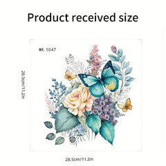 Flower Butterfly Toilet Lid Decal Self Adhesive Wall Sticker