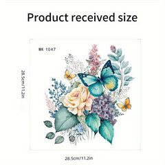 Flower Butterfly Toilet Lid Decal Self Adhesive Wall Sticker
