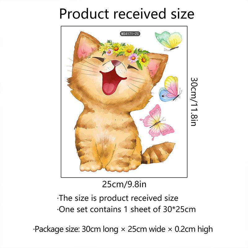 Cat Butterfly Toilet Lid Decal Wall Sticker Bathroom Decor