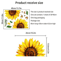 Sunflower Toilet Lid Sticker - Vibrant Bathroom Decor