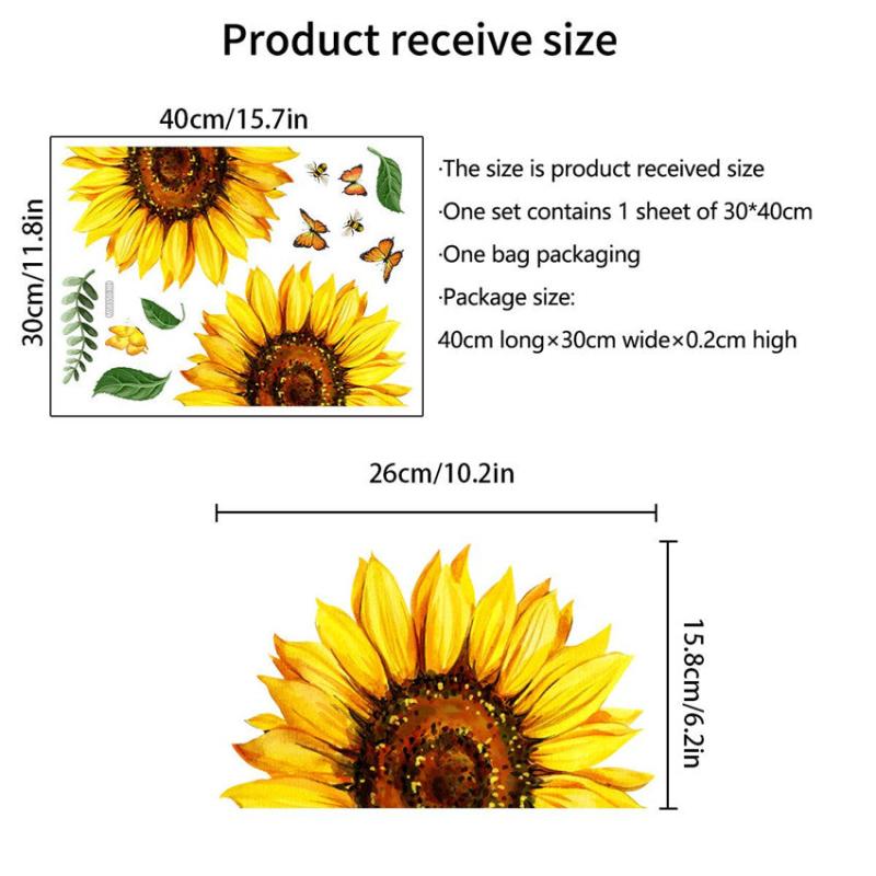 Sunflower Toilet Lid Sticker - Vibrant Bathroom Decor