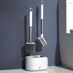Long Handle Silicone Cleaning Brush Punch Wall Toilet Brush