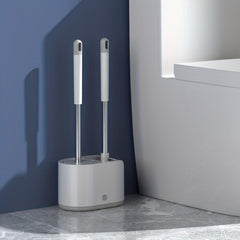 Long Handle Silicone Cleaning Brush Punch Wall Toilet Brush