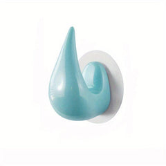 Water Drop Shaped Punch Bath Towel Hook Wall mounted Door Back Bathroom Wardrobe