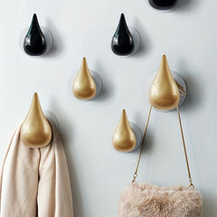 Water Drop Shaped Punch Bath Towel Hook Wall mounted Door Back Bathroom Wardrobe